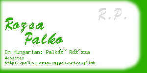 rozsa palko business card